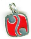 Sterling Silver 12x10mm Ying Yang Pendant